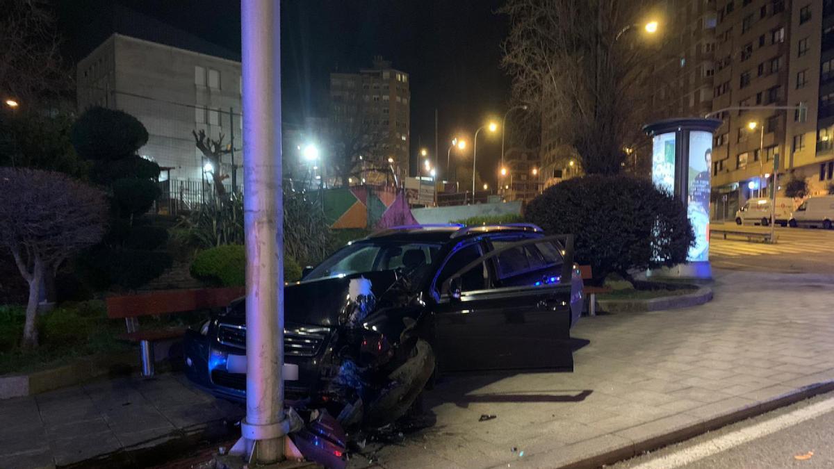 Aparatoso accidente en las fuentes de Aragón de Vigo