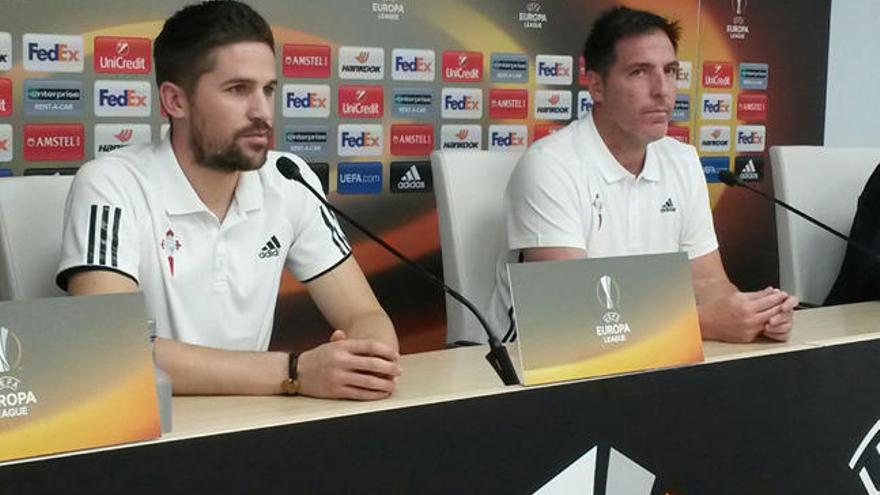 Berizzo y Fontás, en sala de prensa // JOSÉ LORES