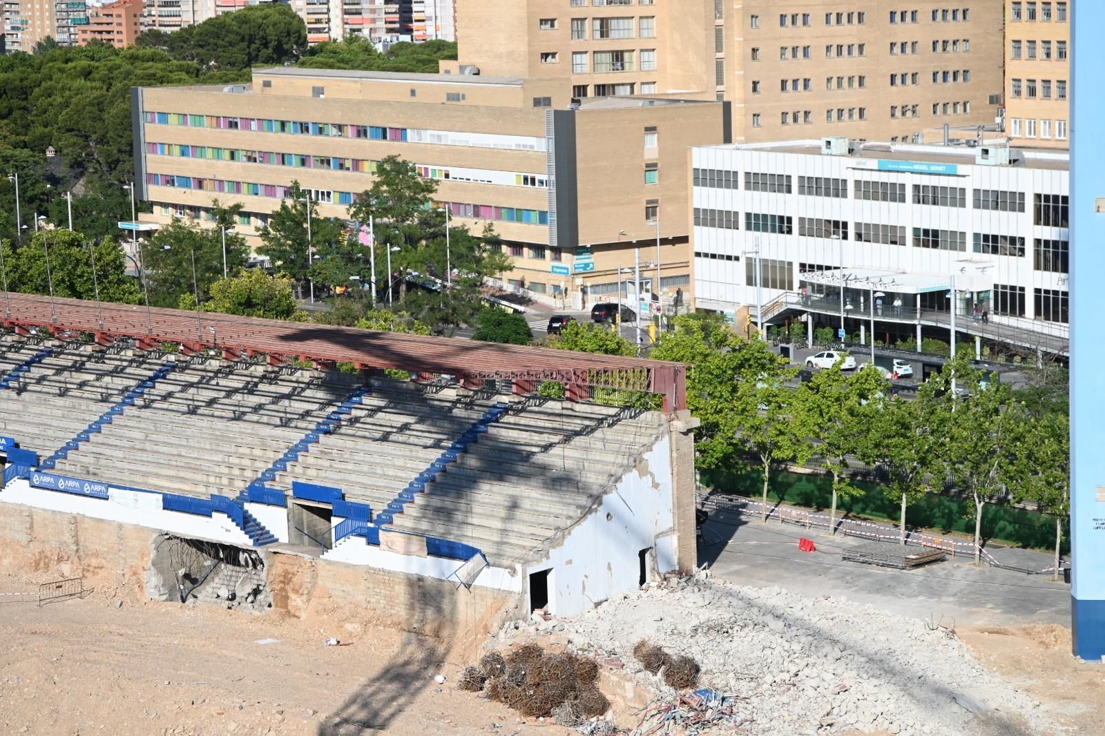 En imágenes | Así avanzan las obras en La Romareda