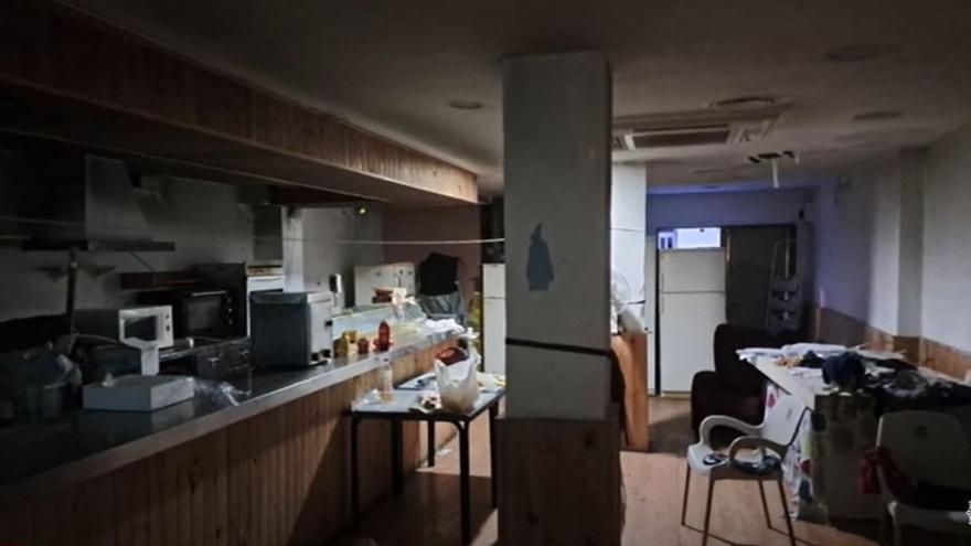 La cocina del negocio desmantelado por la Policía Local de Elche y que carecía de autorización