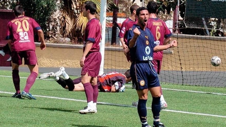 Momento en el que el conjunto granate encaja uno de los goles. /