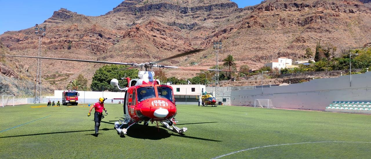 Herido grave un hombre tras un accidente con un tractor en San Bartolomé de Tirajana