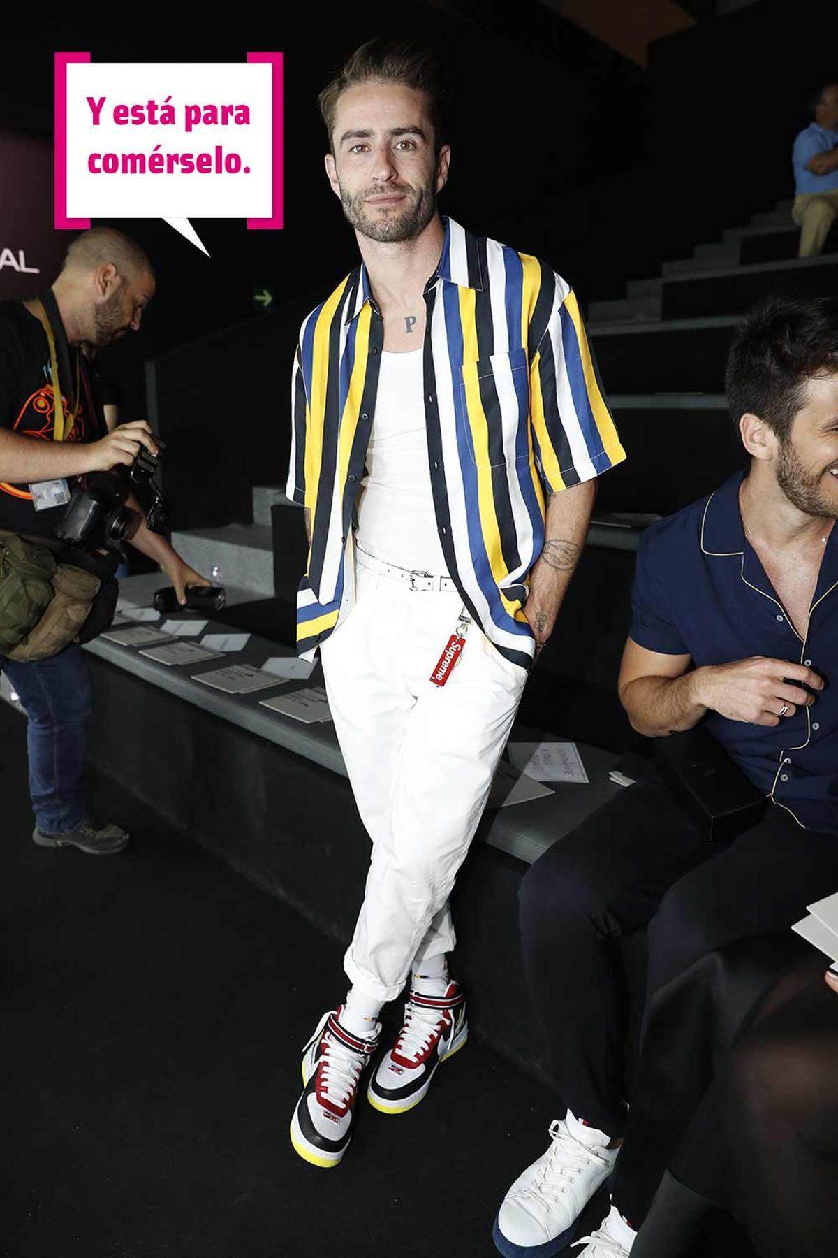 Pelayo Díaz durante la semana de la moda de Madrid