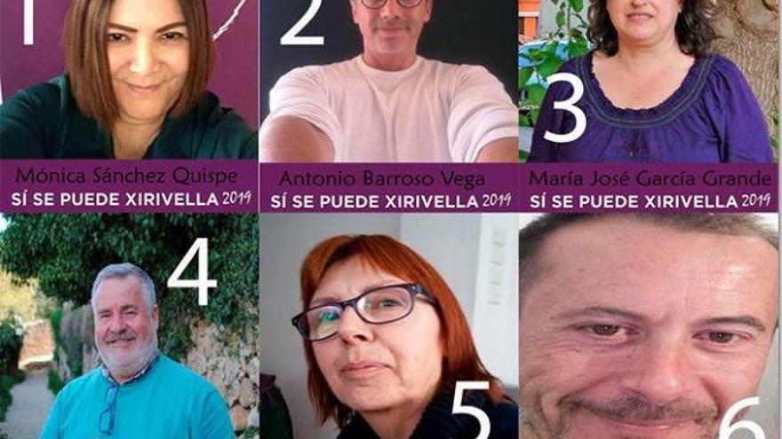 Candidatos de Sí se puede Xirivella 2019