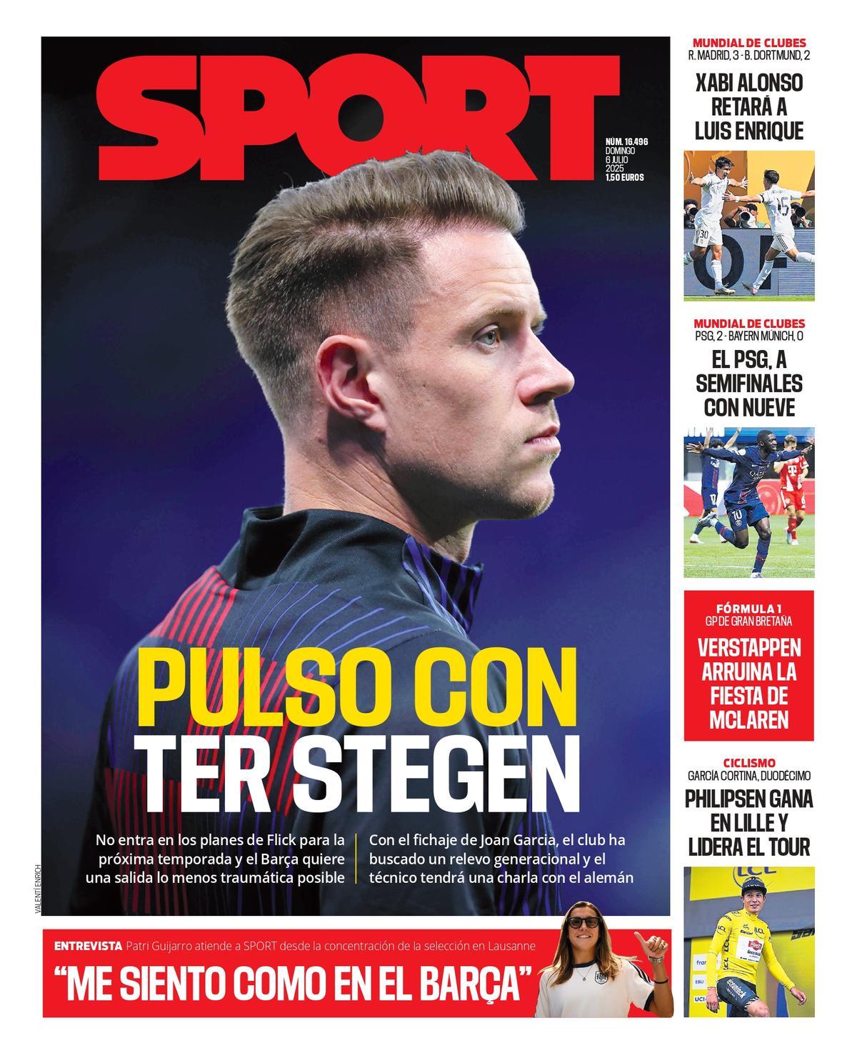 Esta es la portada de SPORT de hoy domingo, 6 de julio de 2025