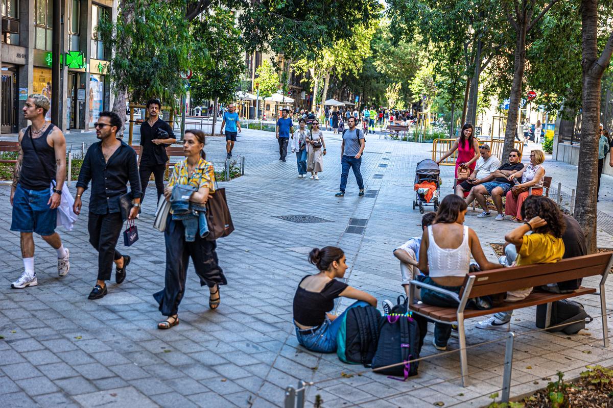 Escenas inesperadas de la Superilla del Eixample