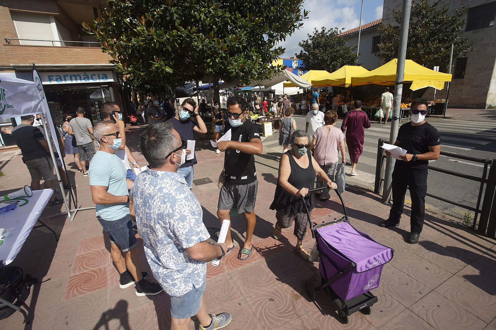 Concentració de policies locals de Palamós per reclamar més efectius