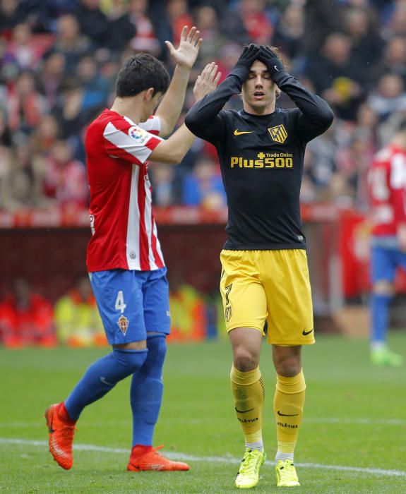 El partido entre el Sporting y el Atlético de Madrid, en imágenes