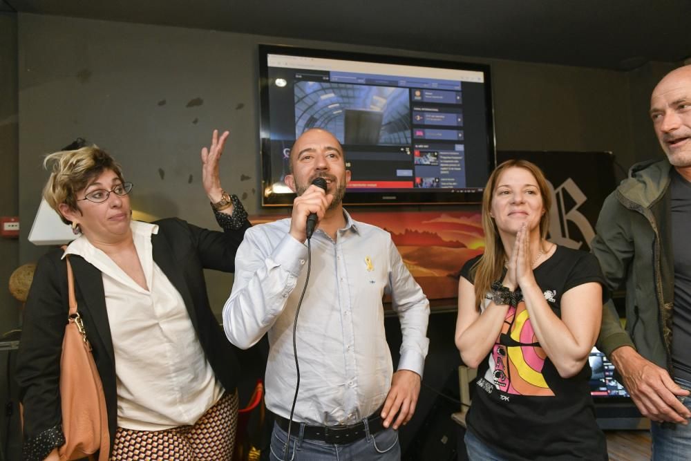 Celebració de Marc Aloy després de la victòria a l