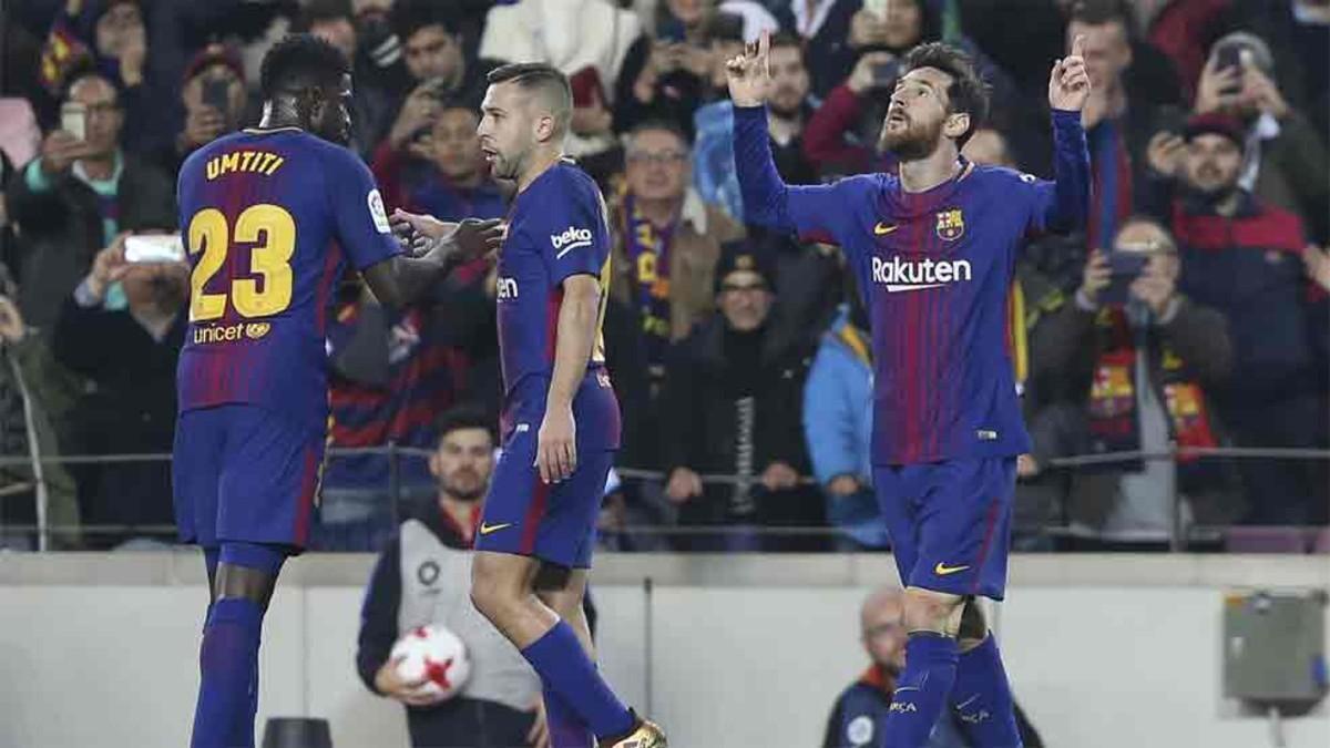 Messi marcó un gol al Espanyol