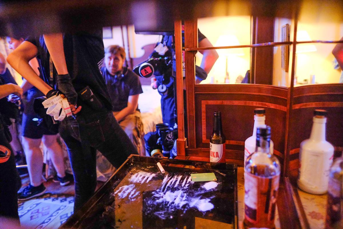 Imagen del set de rodaje en el Hotel Las Longueras, en Agaete.
