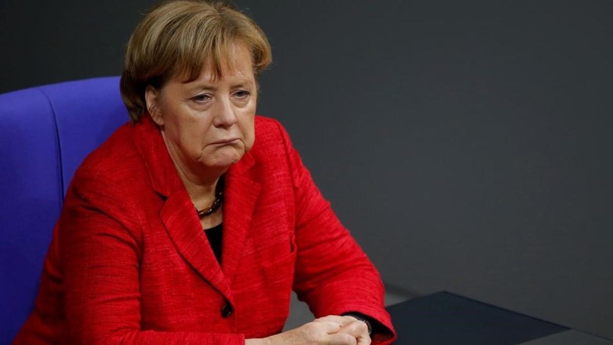 La cancillera Angela Merkel, el lunes.