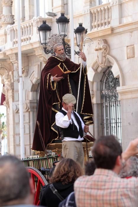 Desembarco de la nueva imagen de San Ginés de la Jara en Cartagena