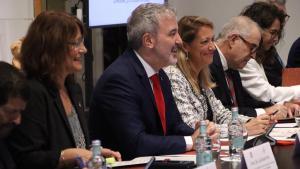 Collboni, al inciarse la reunión de la comisión mixta Generalitat-ayuntamiento, el pasado viernes.