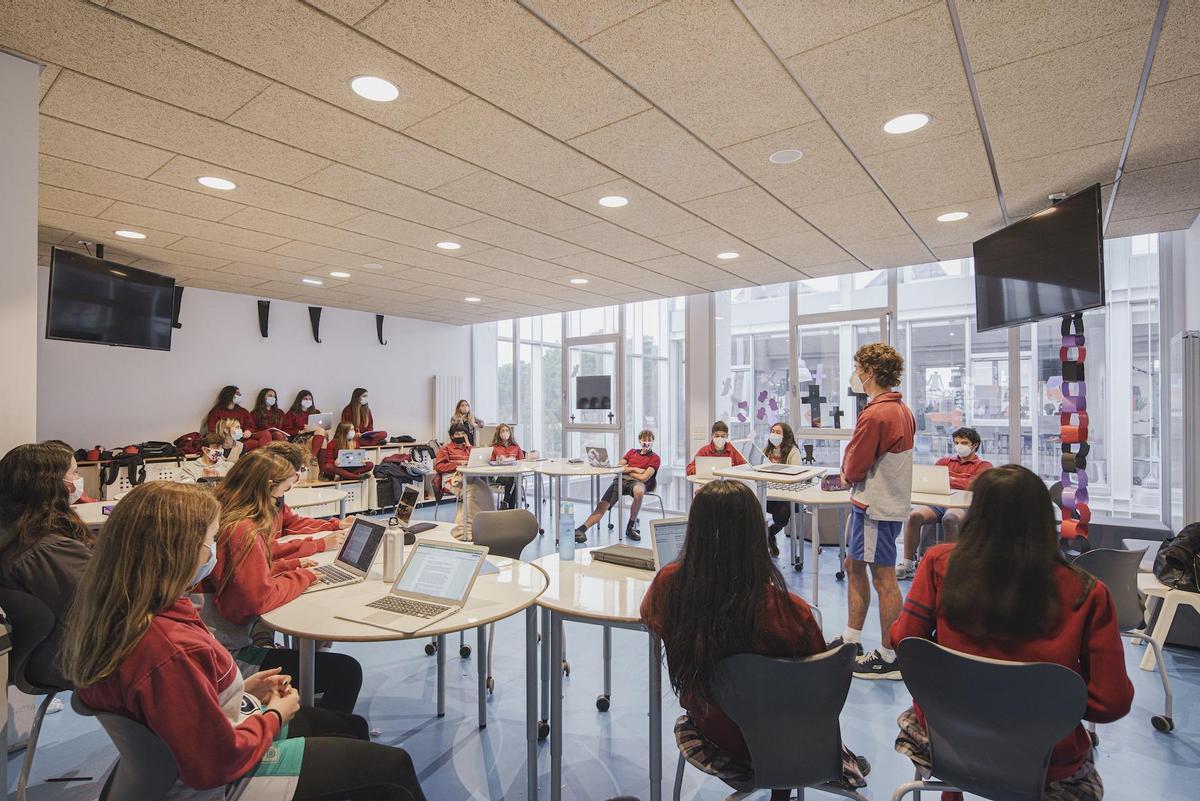 Una de las aulas del Colegio Británico