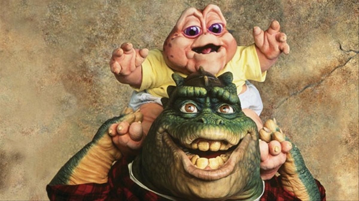 Feliz imagen promocional de 'Dinosaurios', la 'sitcom' con el final más triste.