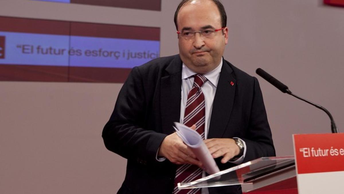 Miquel Iceta, tras conocerse los primeros sondeos que dan mayoría absoluta al PP.