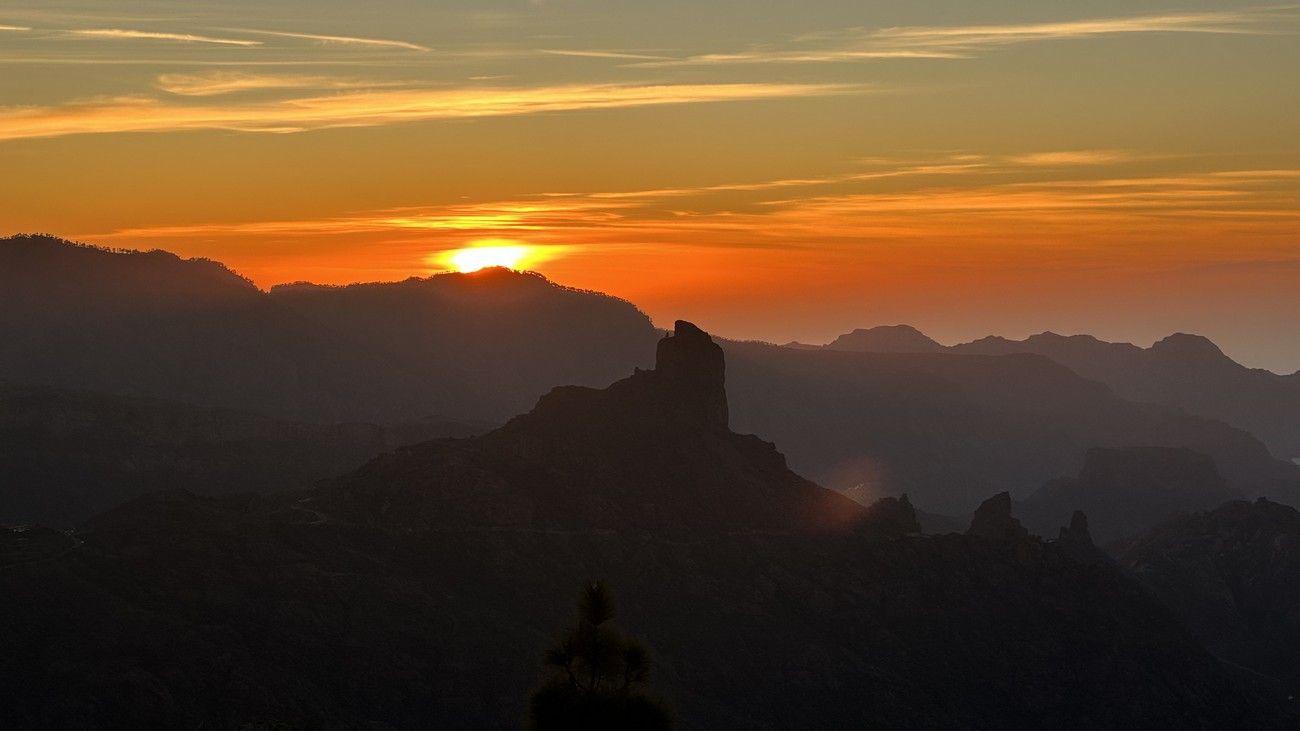 Atardecer en Navidad desde la Cruz de Tejeda