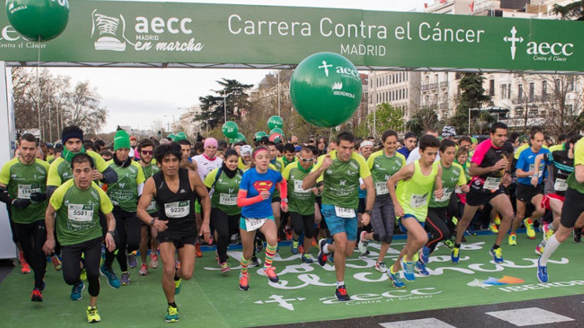 Salida de la IV Carrera contra el cáncer en Madrid