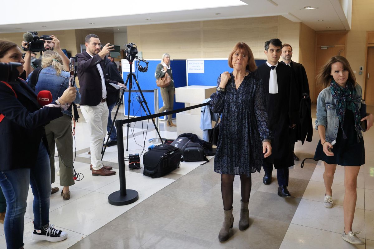 Gisele Pelicot leaves the criminal court in Avignon