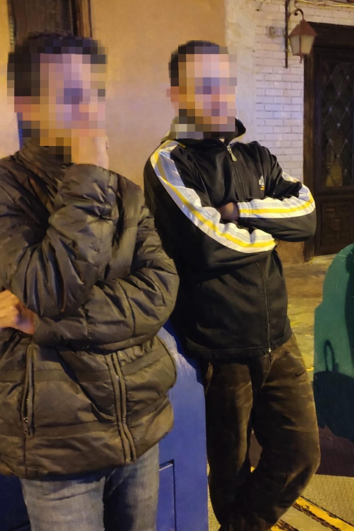 Dos de los detenidos en la noche del 12 de febrero.