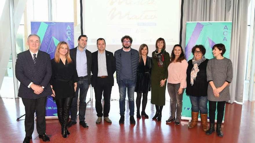 Presentación de los nominados a los Mestre Mateo, ayer, en A Coruña.