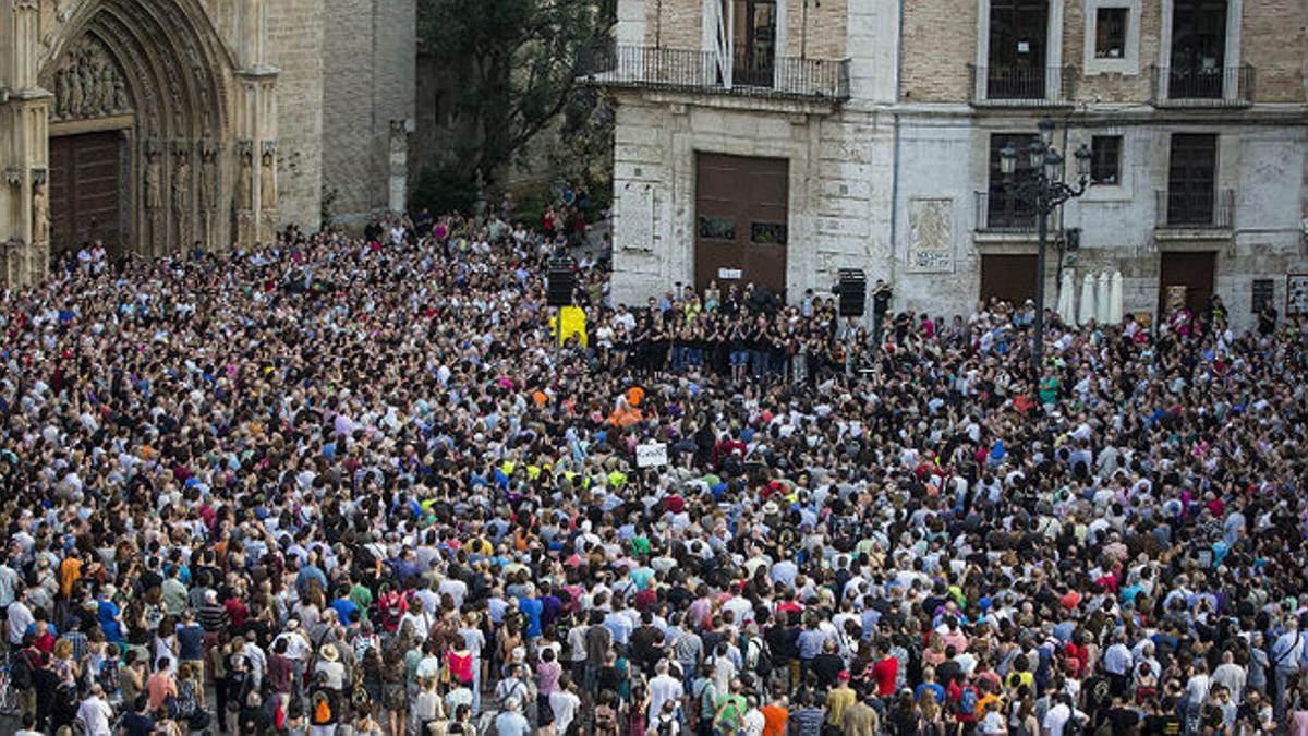 Manifestación víctimas accidente metro Valencia