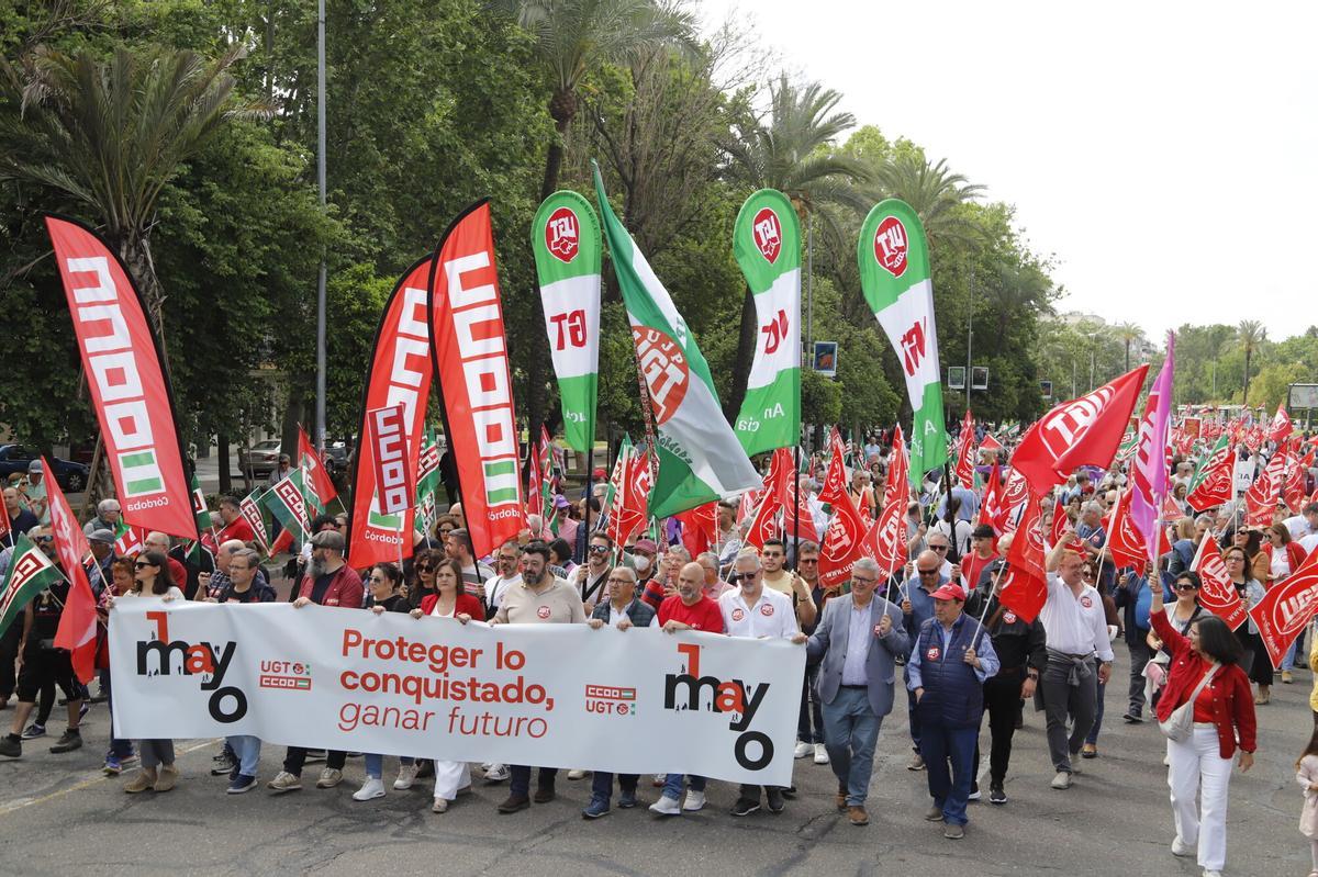 Córdoba Manifestación del Primero de Mayo CCOO UGT