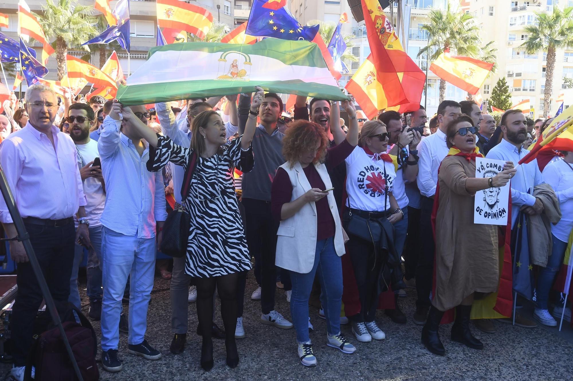 La manifestación del PP contra la amnistía de Málaga,  en imágenes