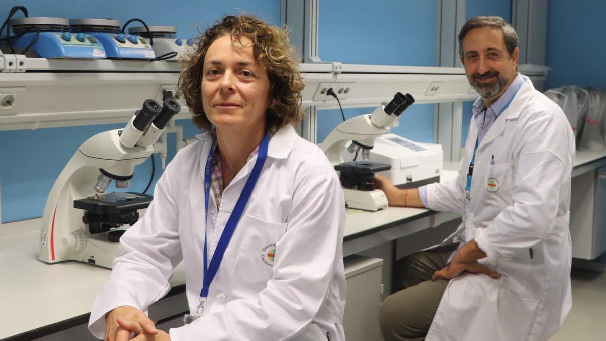 Los profesores de la CEU UCH Mª Ángeles Esparza y José Miguel Soria, investigadores del estudio sobre la Ocratoxina-A y su influencia en los procesos neurodegenerativos publicado en Toxins.