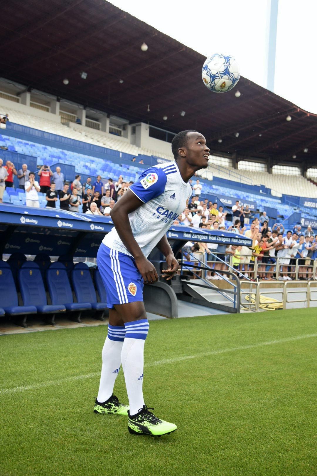 Presentación de Raphael Dwamena, nuevo fichaje del Real Zaragoza