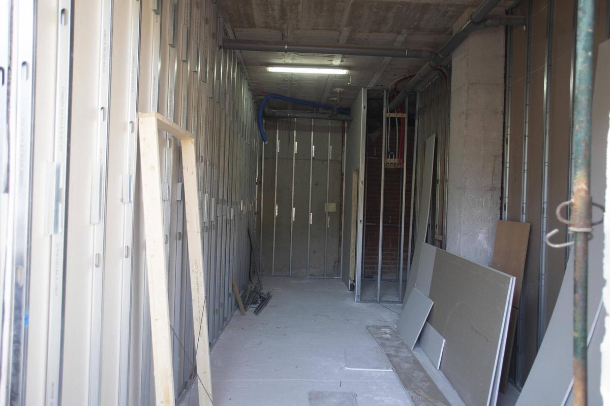 Vista del interior de las obras.