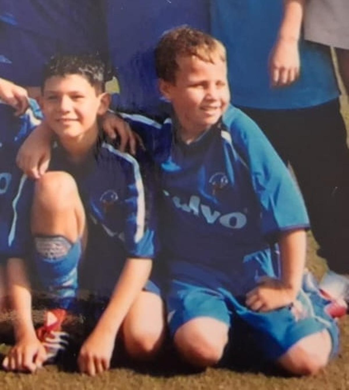 Loureiro y Angeliño, en la temporada 2004-04 en las Escolas Luis Calvo