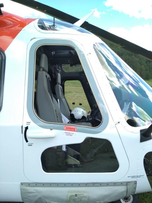 Aterrizaje de emergencia de un helicóptero que iba de Mutxamel a Gijón