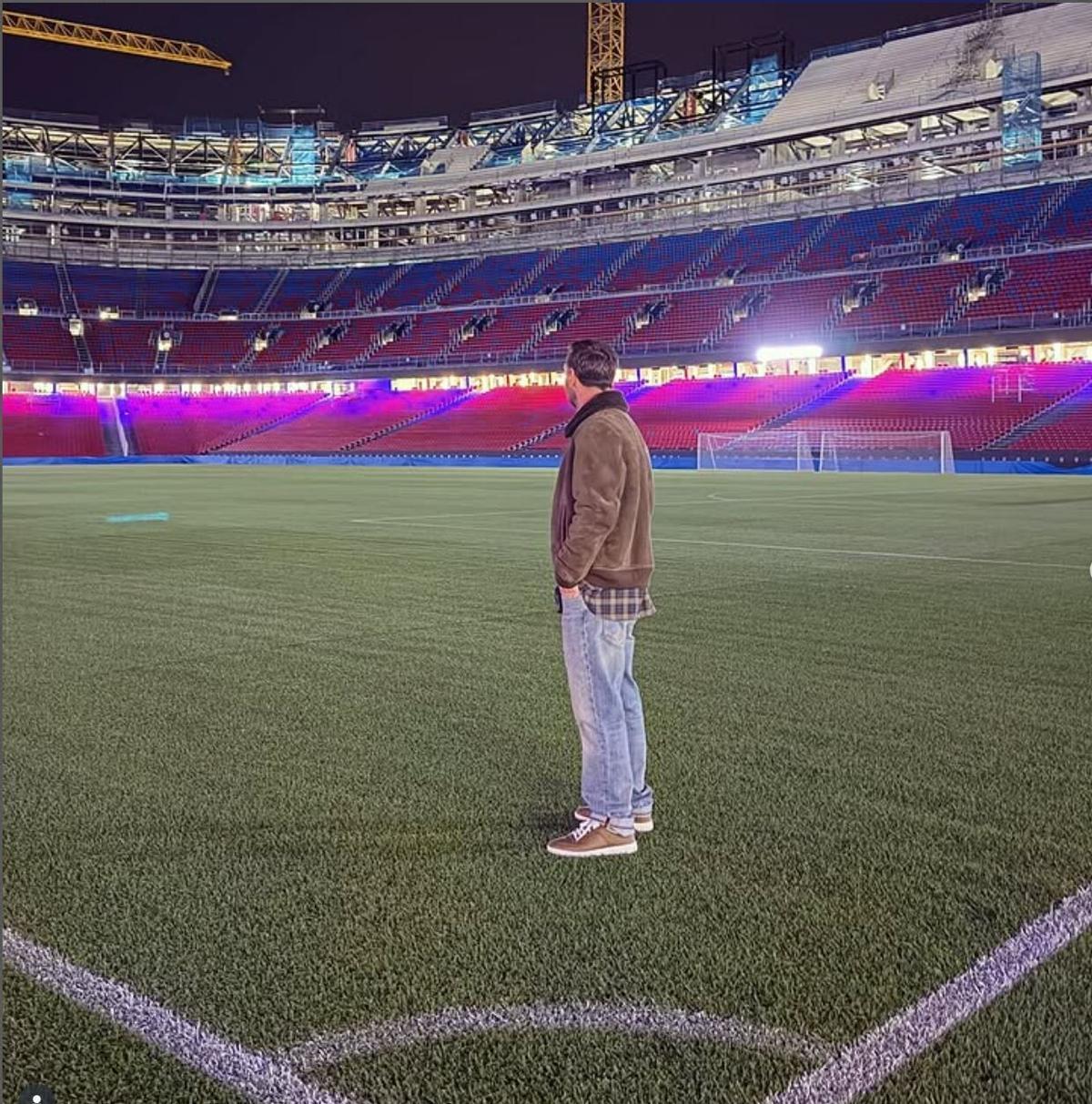 Leo Messi, durante su visita el pasado domingo el Spotify Camp Nou. EFE/Instagram