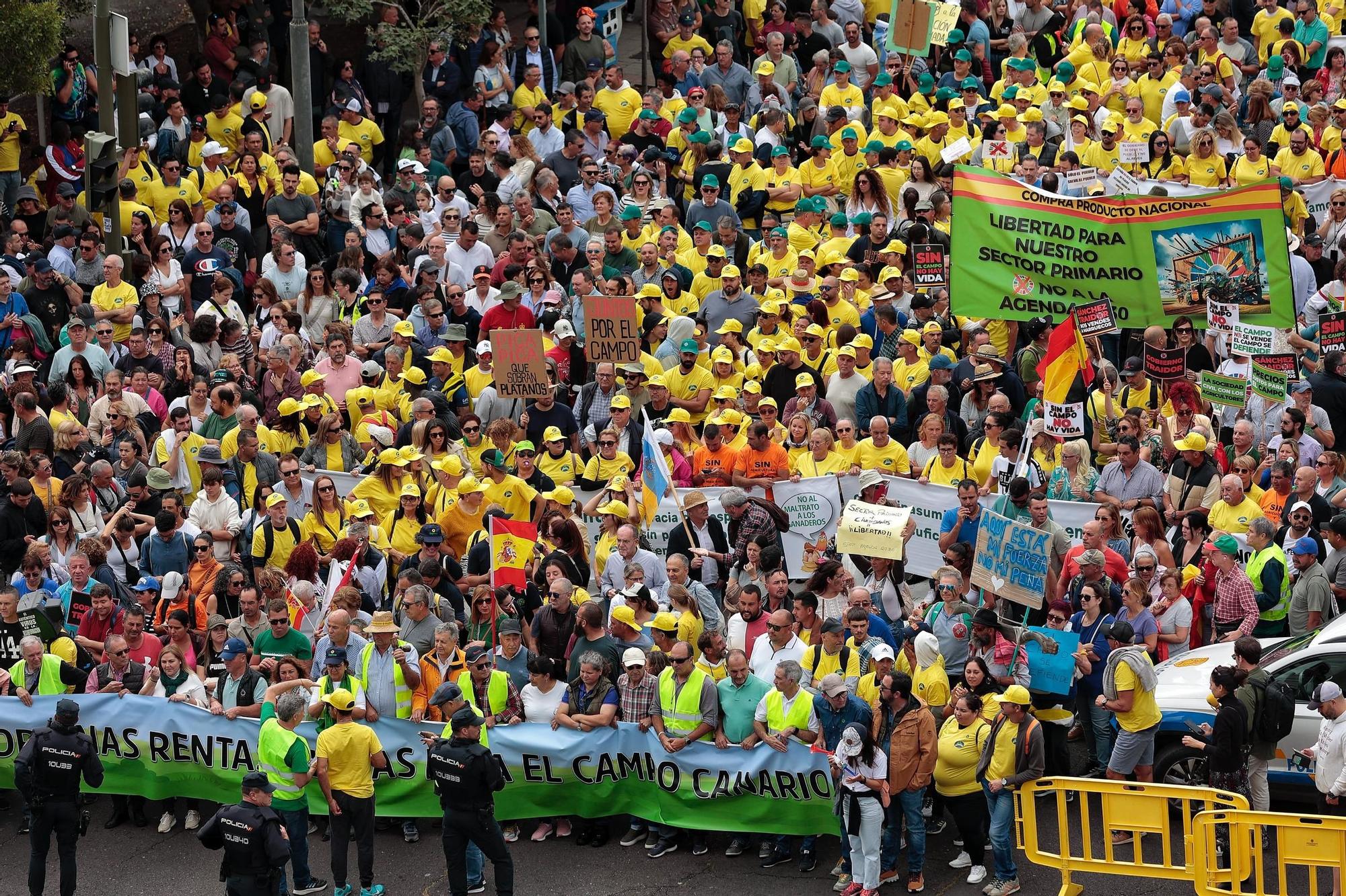 El sector agrario protesta en las calles de Santa Cruz