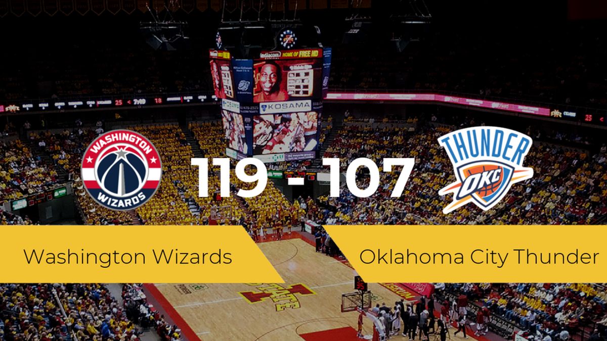 Washington Wizards vence a Oklahoma City Thunder (119-107)