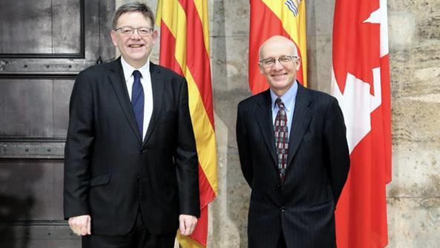 El presidente de la Generalitat ha mantenido un encuentro con el embajador de Canadá en España.