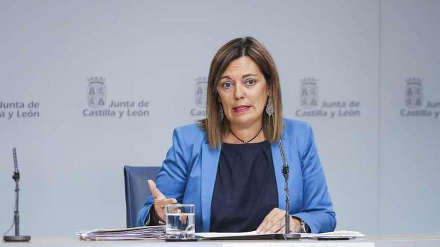 La consejera Milagros Marcos, después del Consejo de Gobierno regional