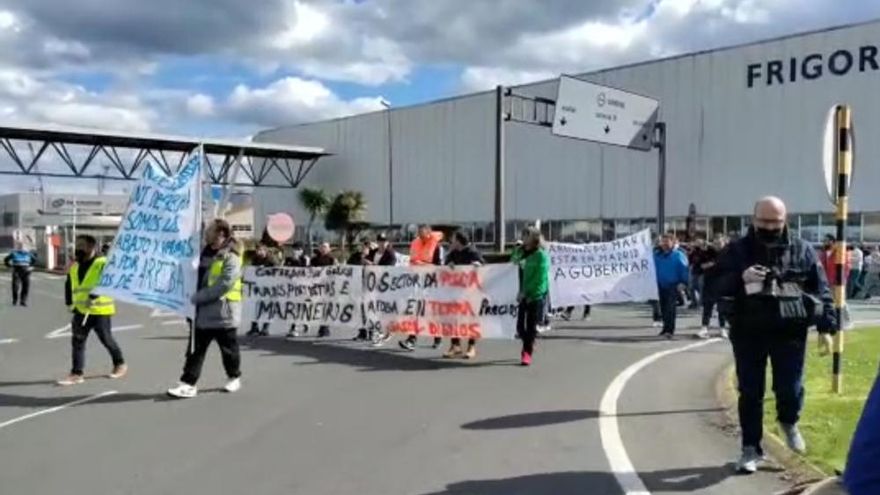 Manifestación de transportistas en A Coruña