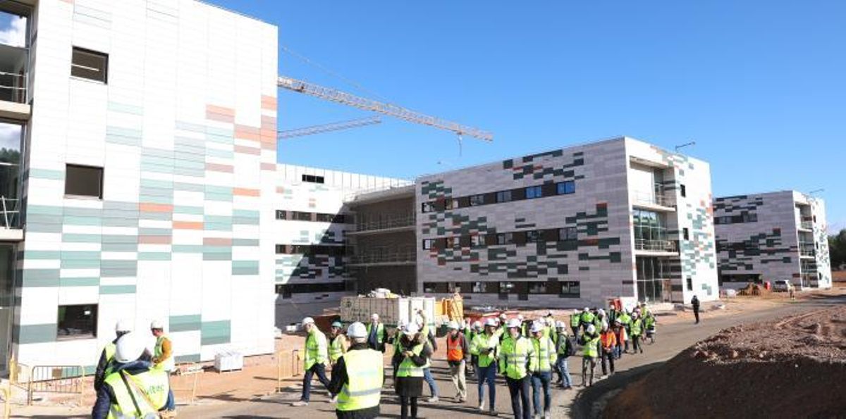 Imagen de archivo de las obras en el hospital Obispo Polanco de Teruel.
