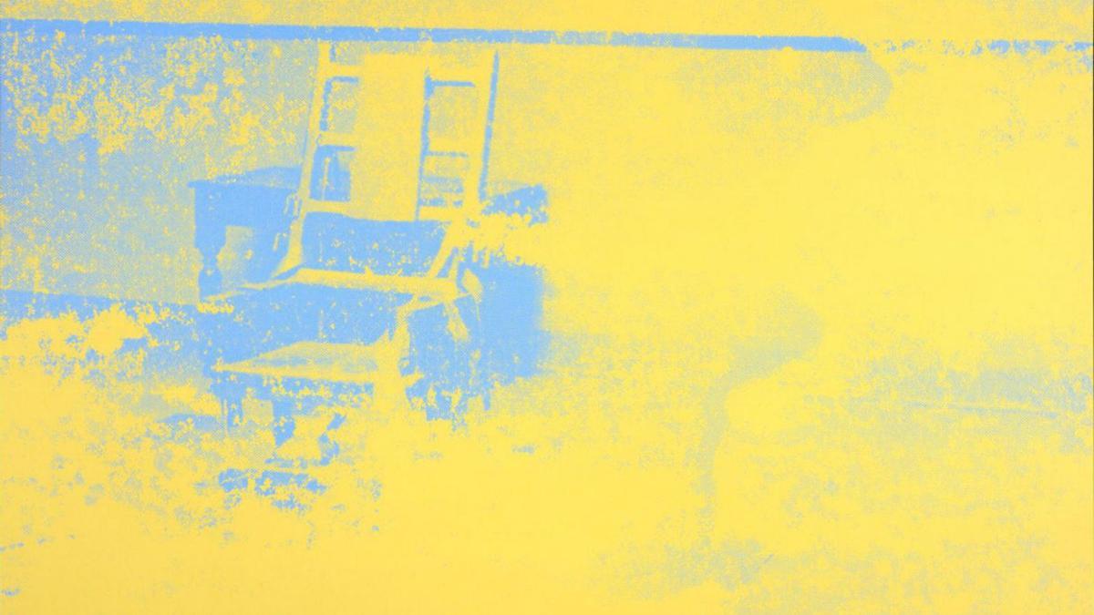 Serigrafía Electric chair, de Andy Warhol, que se verá en la exposición.