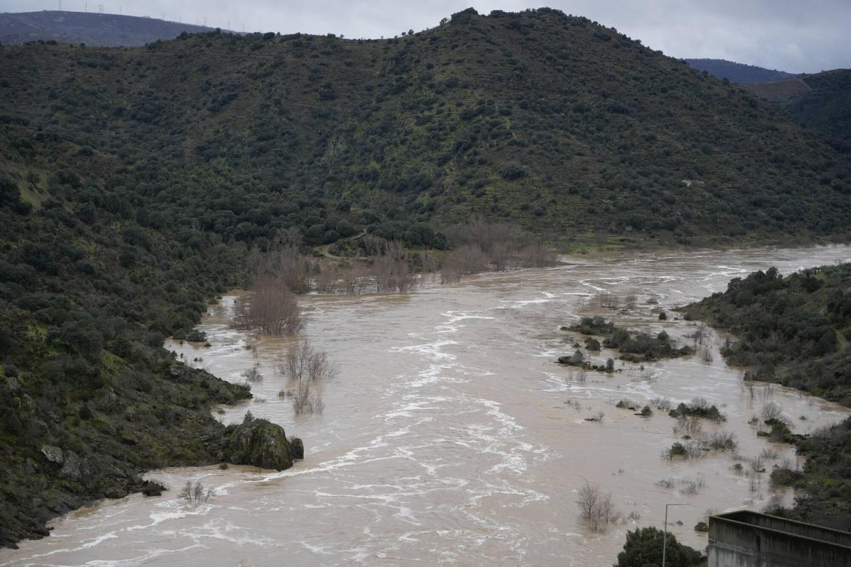 El estado de las presas de Zamora tras la crecida de los río por el temporal.