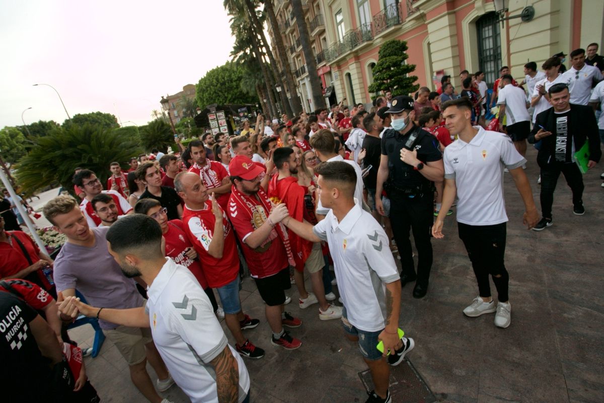 Recepción del Real Murcia en el Ayuntamiento de la ciudad