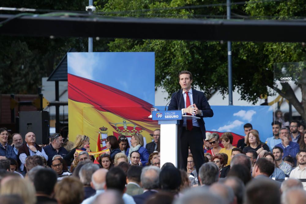 Pablo Casado visita Murcia un día antes del cierre de campaña