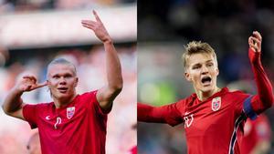 Haaland y Odegaard encabezan la lista de Noruega