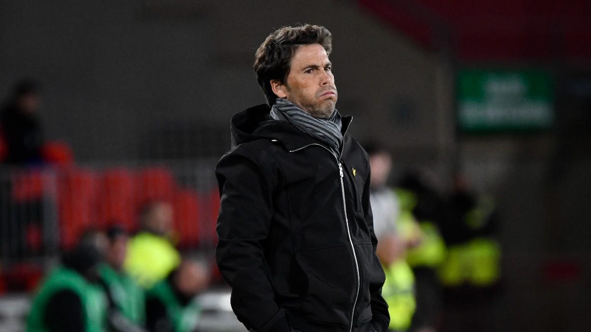 Rubi, entrenador del Almería, durante el partido contra el Espanyol