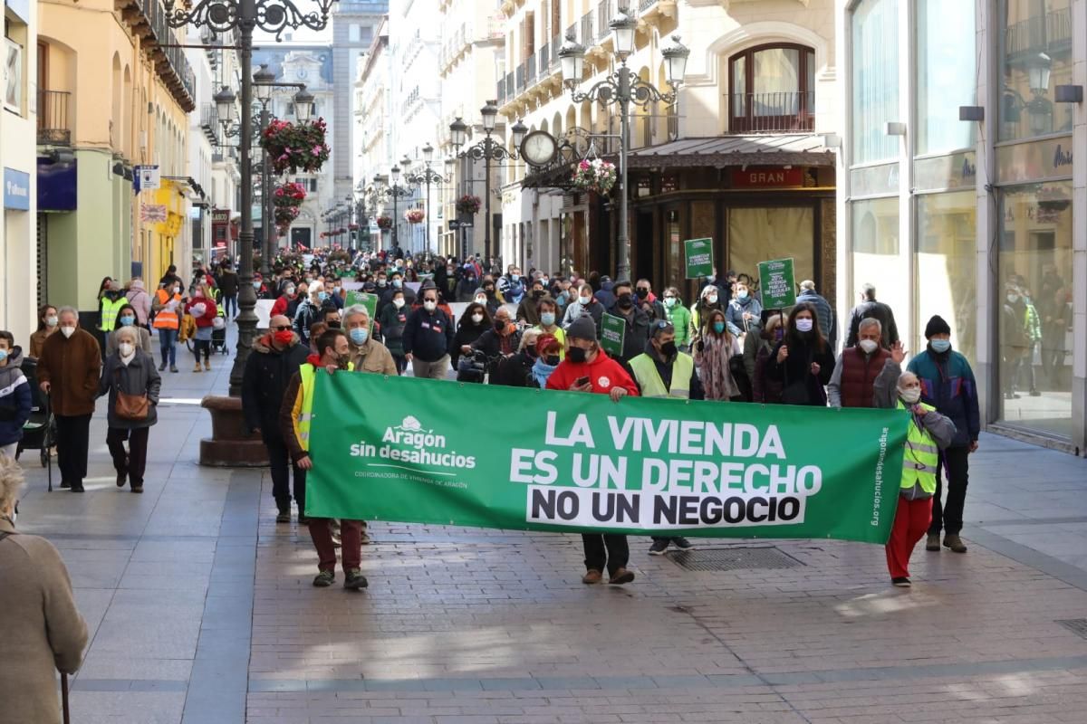 Zaragoza sale a las calles para exigir el derecho a la vivienda