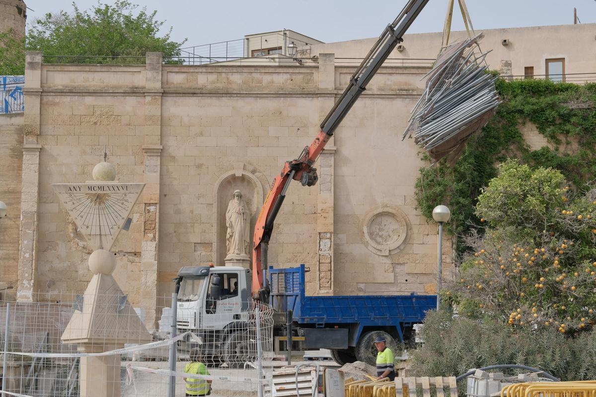 Obras en la plaza Santo Domingo de la Calzada