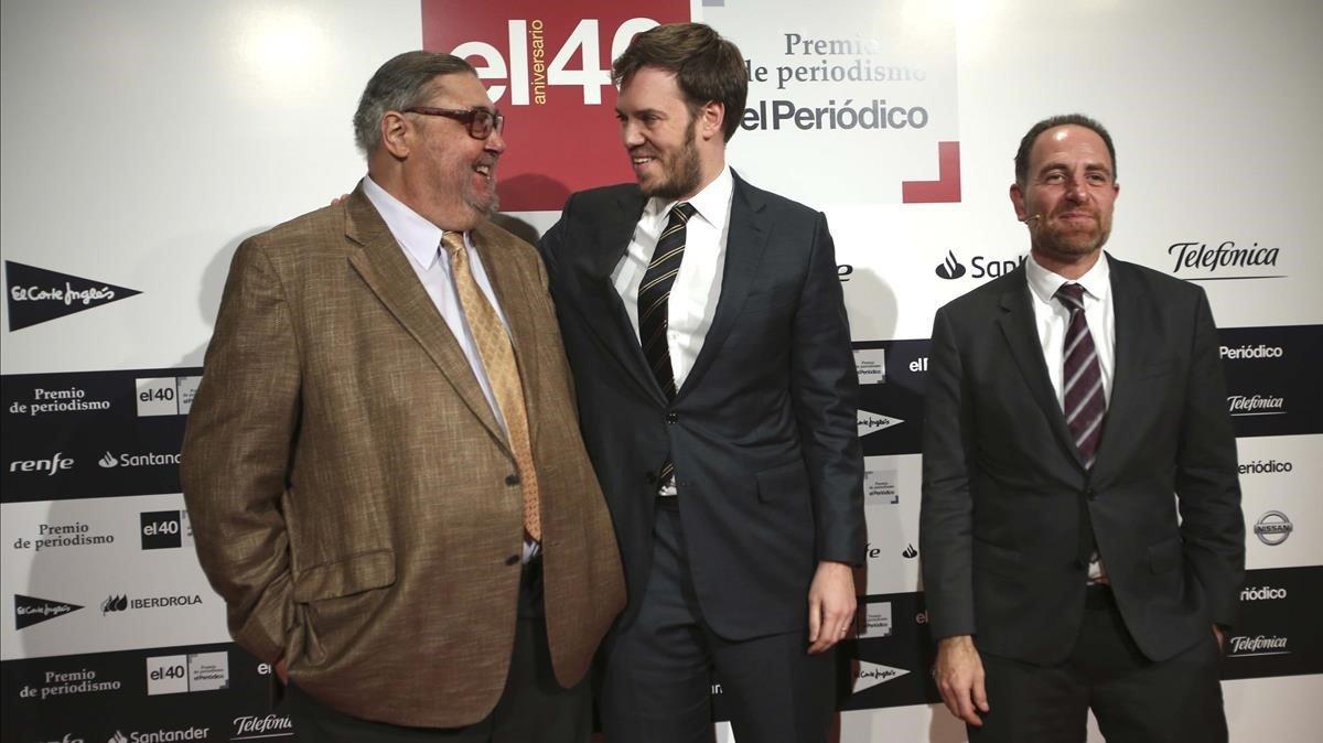 Antonio Franco, Antonio Asensio Mosbah y Enric Hernández.